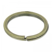 Round shape keyring 25mm bronze tone  x1