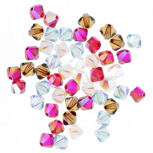 Swarovski 5328 4 mm Crystal Bicone Mix - Sunny x50