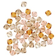 Mix of Swarovski 5328 Crystal Bicones 4mm Peach x50