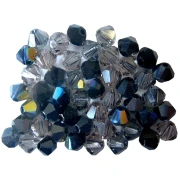 Mix of Swarovski crystal spinning tops 5328 4 mm Black x50