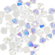 Mix of Swarovski 5328 Crystal Bicones 4mm White x50