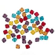 Mix of Swarovski crystal spinning tops 5328 4 mm Pop x50