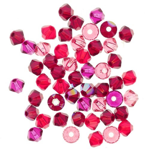 Mix of Swarovski 5328 Crystal Bicones 3mm Red x50
