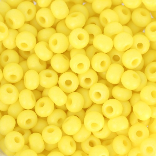 Preciosa Seed Beads 6/0 4 mm - Terra Intensive - Yellow Matte x 20 g