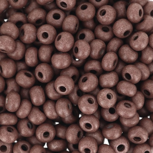 Preciosa Seed Beads 6/0 4 mm - Terra Intensive - Dark Brown Matte x 20 g