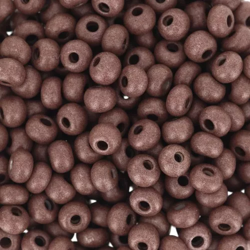 Preciosa Seed Beads 6/0 4 mm - Terra Intensive - Dark Brown Matte x 20 g