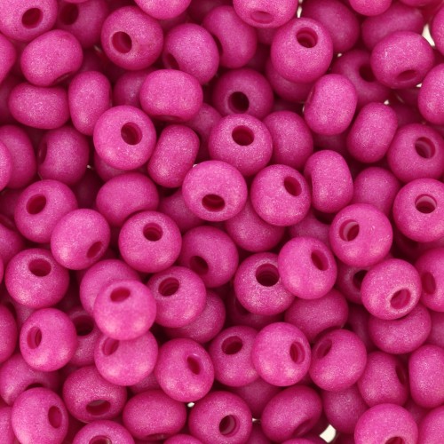 Preciosa Seed Beads 6/0 4 mm - Terra Intensive - Fuchsia Matte x20g