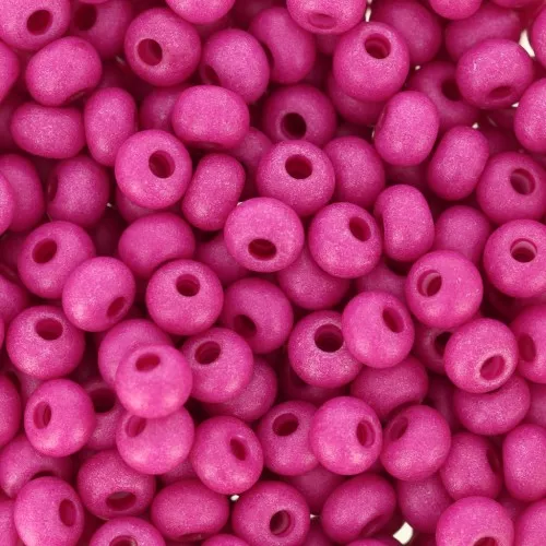 Preciosa Seed Beads 6/0 4 mm - Terra Intensive - Fuchsia Matte x20g