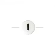 Ceramic bead letter 8 mm black/white - I x1