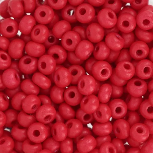 Preciosa Seed Beads 6/0 4 mm - Terra Intensive - Red Mat x20g