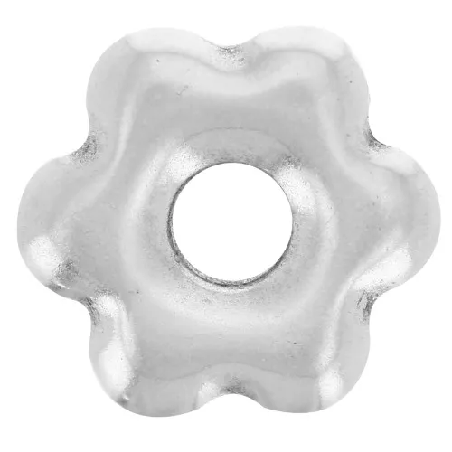 12mm Flower pendant - Antique fine silver plated x1