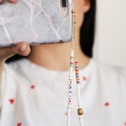 Ceramic bead letter 8 mm black/white - Y x1