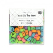 Assortment of 165 plastic beads - Letters - 7 mm Multicolore|raw }}