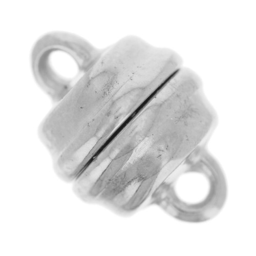 Magnetic clasp 13x8.5 mm - Antique fine silver plated x1