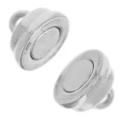 Magnetic clasp 13x8.5 mm - Antique fine silver plated x1