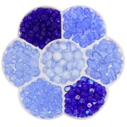 Preciosa seed beads assortment with flower box - Blue x1|raw }}
