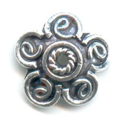 925 Sterling Silver bead cap 16mm x1|raw }}