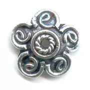 925 Sterling Silver bead cap 16mm x1