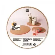 round cork slabs 10 cm Natural x4