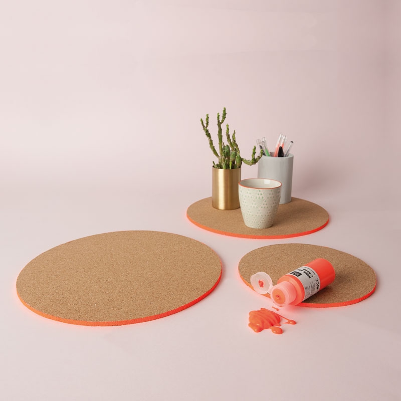 round cork slabs 10 cm Natural x4 Perles & Co