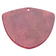 Acetate geometric pendant 35x45 mm - Marbled Burgundy glitter x1|raw }}