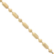 Ball chain mix 1.5mm fine gold plated x1m