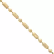 Ball chain mix 1.5mm fine gold plated x1m