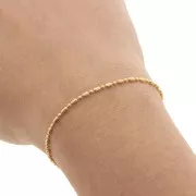 Ball chain mix 1.5mm fine gold plated x1m