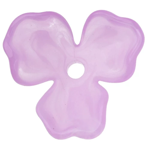 23.5 mm acetate flower pendant - Marbled Lilac x1