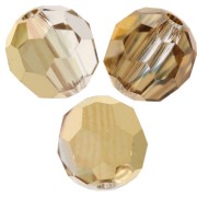 Round beads PureCrystal 5000 4 mm - Crystal Aurum x20|raw }}