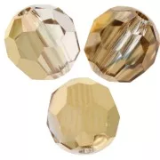 Perles rondes PureCrystal 5000 4 mm - Crystal Aurum x20