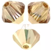 PureCrystal 5328 5 mm crystal bicones - Crystal Aurum x20