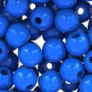 Wooden round beads 8 mm Hard Blue x85