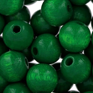 Wooden round beads 10 mm Green x50