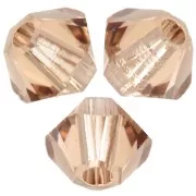 3mm PureCrystal bicones 5328 - Reinvented Light Smoked Topaz x50