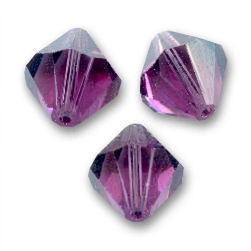 PureCrystal 5328 Crystal Bicones 3mm Amethyst x50
