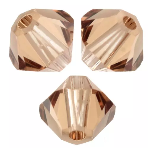 4mm PureCrystal bicones 5328 - Reinvented Light Smoked Topaz x50