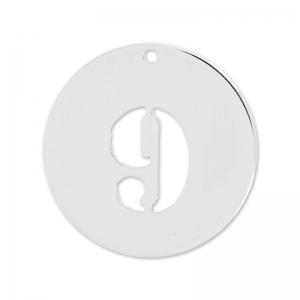 Number 9 Sterling silver charm 12mm x1