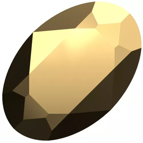 6x4mm PureCrystal 4120 Cabochon - Crystal Aurum x1