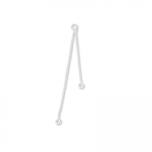 Spacer square chains 3/5 cm 925 Silver x2