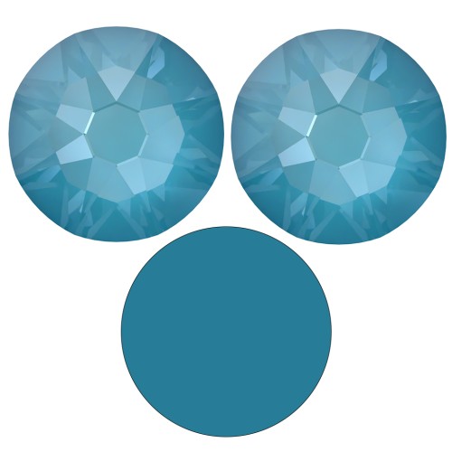 3mm PureCrystal Glue-on rhinestones - Crystal Teal Ignite x36
