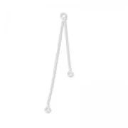 Spacer square chains 4/6 cm 925 Silver x2