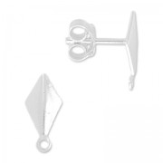 Diamond earstuds 12 mm 925 Silver x2|raw }}