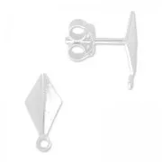 Diamond earstuds 12 mm 925 Silver x2