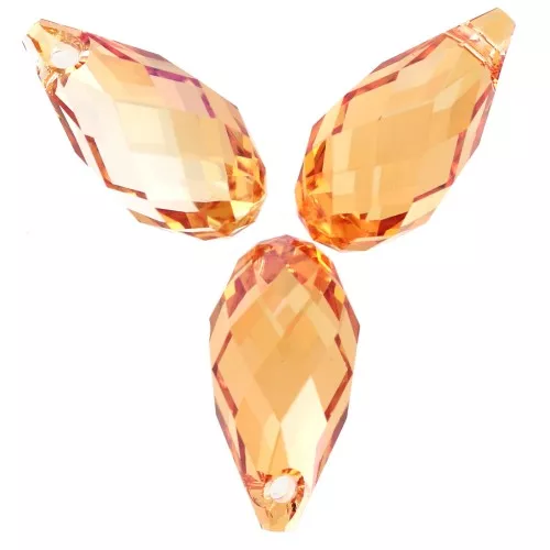 PureCrystal 6010 drops 11x5.5 mm - Dark Orange x4