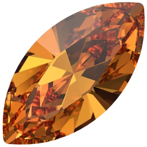 PureCrystal 4228 6x3 mm Navettes - Dark Orange x4