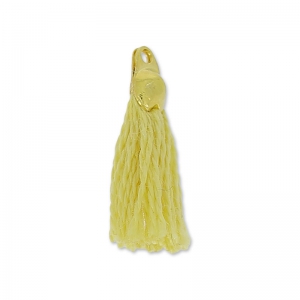 Cotton Pompon 15 mm Mustard/Gold tone HQ x1