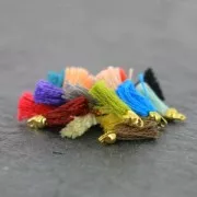 Cotton Pompon 15 mm Mustard/Gold tone HQ x1