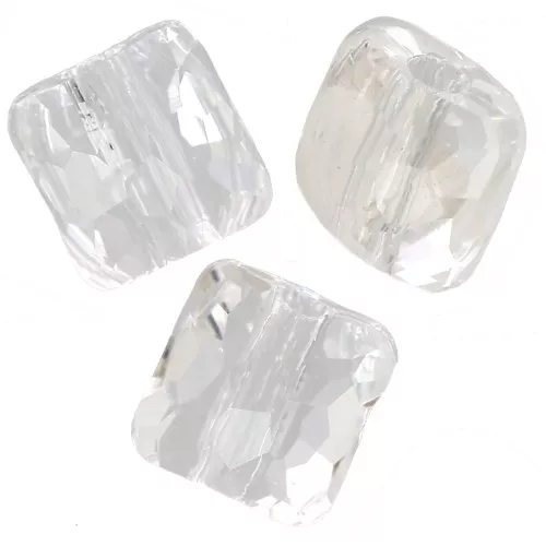 Square beads 6 mm - Fantasy Square PureCrystal 5035 - Crystal x6