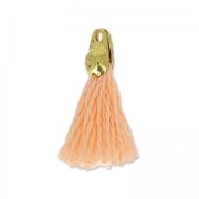 Cotton Pompon 15 mm Peach/Gold tone HQ x1|raw }}
